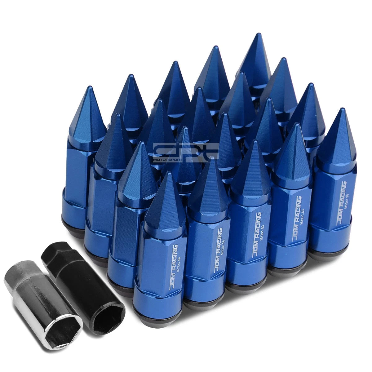 M12x1.5 83mm Tall 23mm Od Blue Aluminum Jdm Lug | Built Supply Co