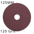 SATC 25PCS 5 Inch Calcined A/O Resin Fiber Sanding Disc by SATC