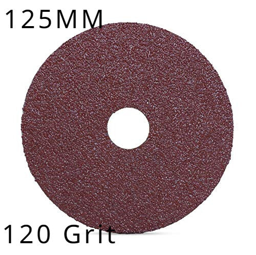 SATC 25PCS 5 Inch Calcined A/O Resin Fiber Sanding Disc by SATC