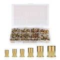 Arrow 200PC Rivet Nut Kit Rivnut Assortment Kit FlatHead Threaded