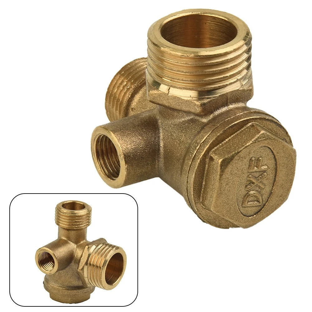 3 Way Brass Air Compressor Check Valve Connect Pipe | Built Supply Co