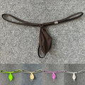 Low Rise Mens Thongs Underwear Gstring Large Pouch Thin Belt Tback