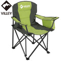 VILLEY Camping Chair Oversize Folding Camp Outdoor Chair w/Cooler Bag