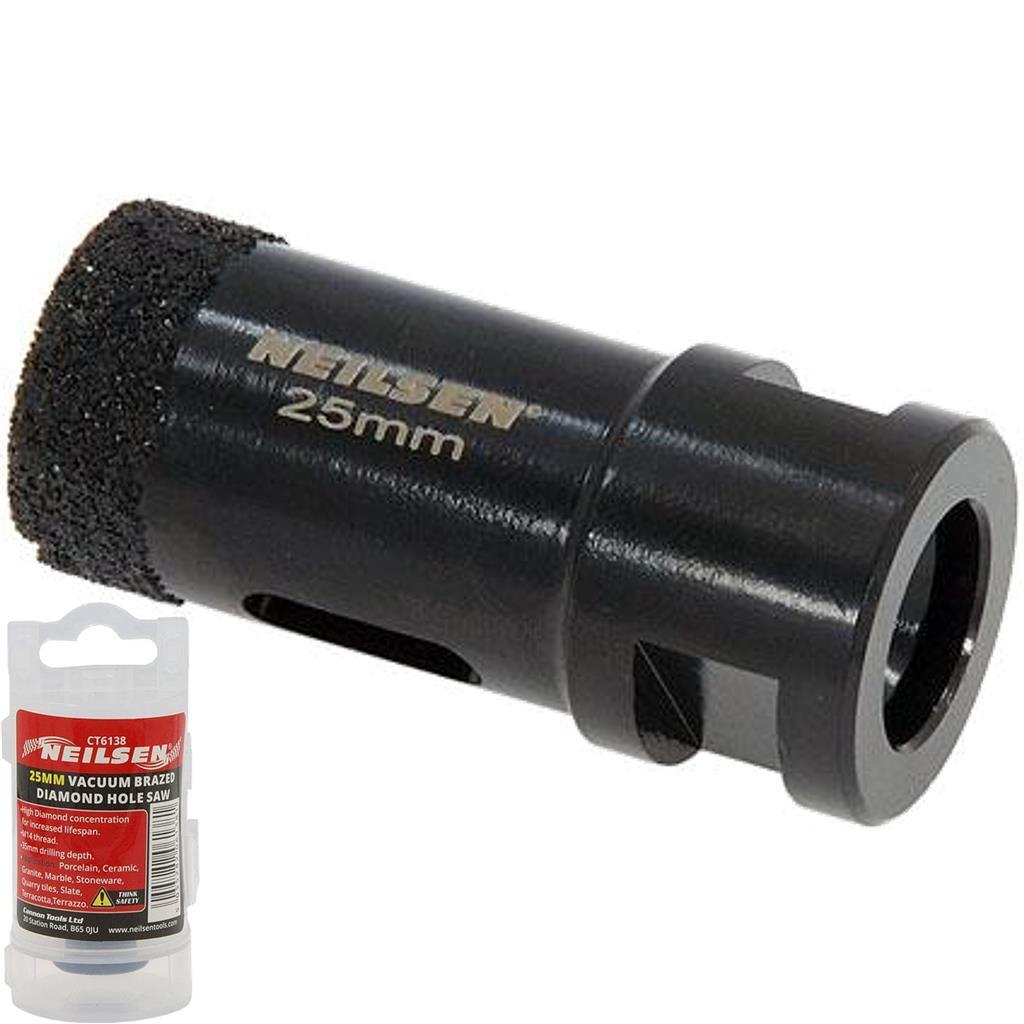 Neilsen 25mm Diamond Hole Saw - M14 Grinder