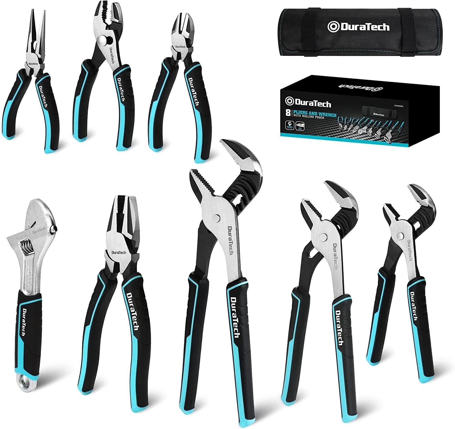 Duratech 8-piece Pliers Set Premium Cr-v/cr-ni Construction With