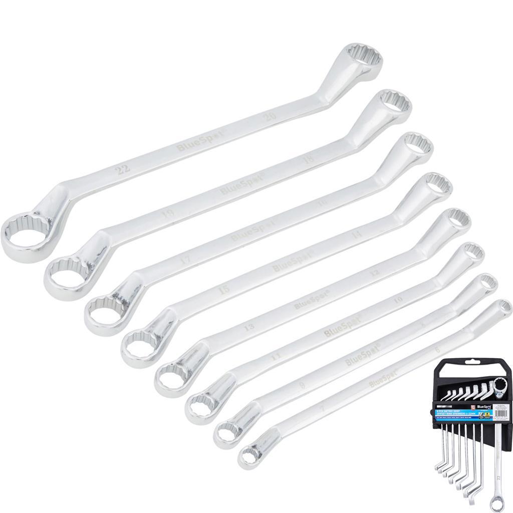 Bluespot 8pc Metric Combination Spanner Wrench Set 6mm - 22mm by Bluespot
