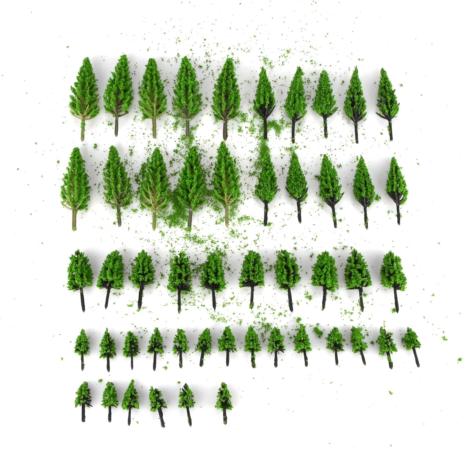 50pack Trees Model Train Railroad Wargame Diorama Scenery Landscape