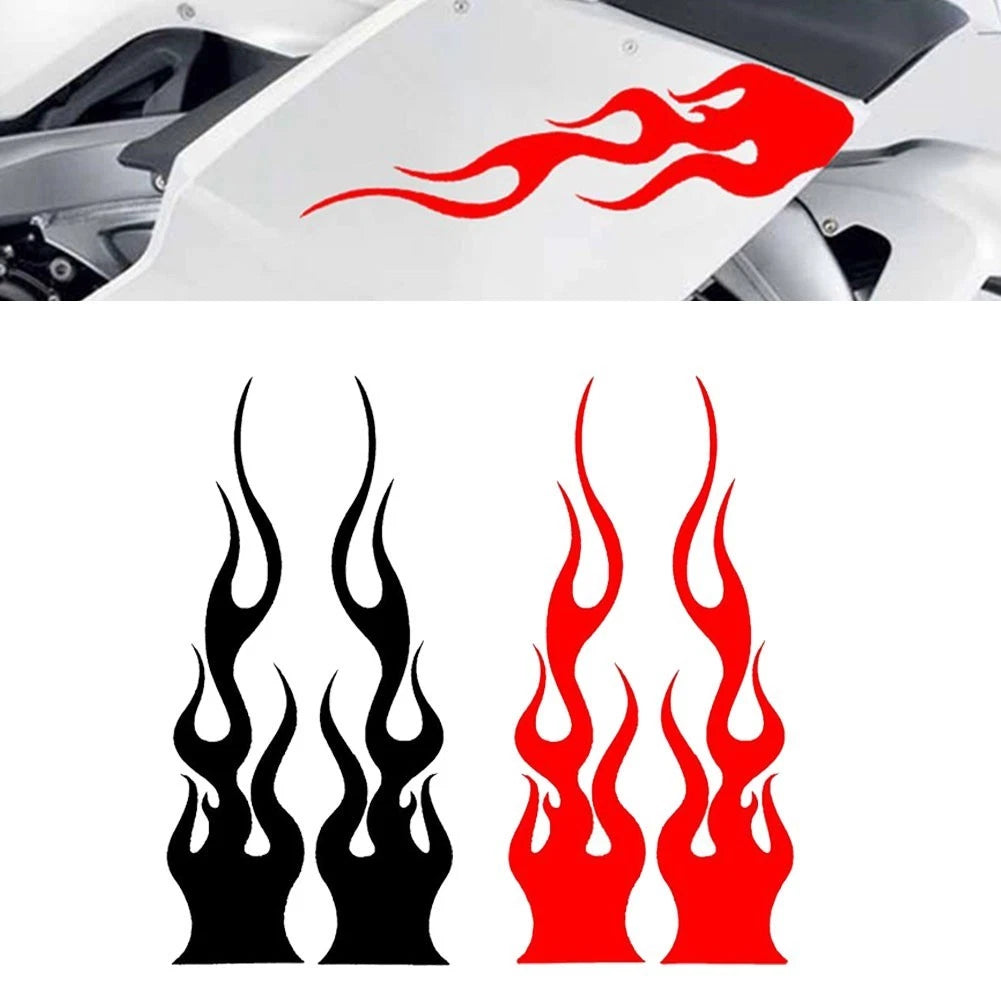 Diy Flame Vinyl Decal Sticker Waterproof For Car Motorcycle