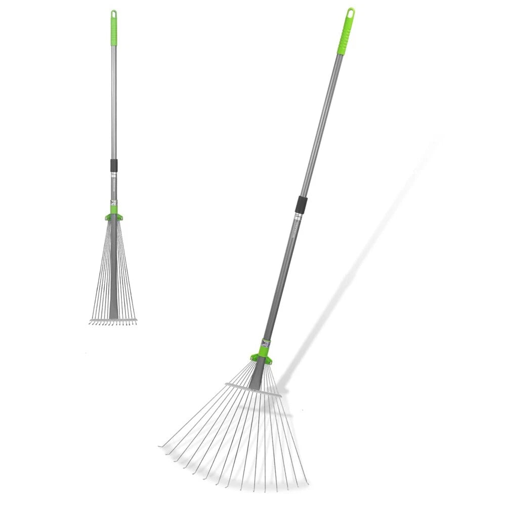 Workpro Heavy Duty Leaf Rake Telescopic 32"-63" Adjustable Metal