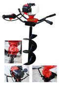 2hp Two Man Post Earth Planting 52cc Gas Hole Digger W/ 6" And 12"