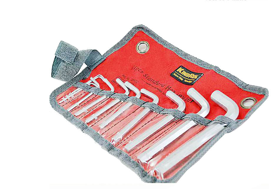 11PC Cr-V Hex Allen Key Wrench Set Sae Imperial