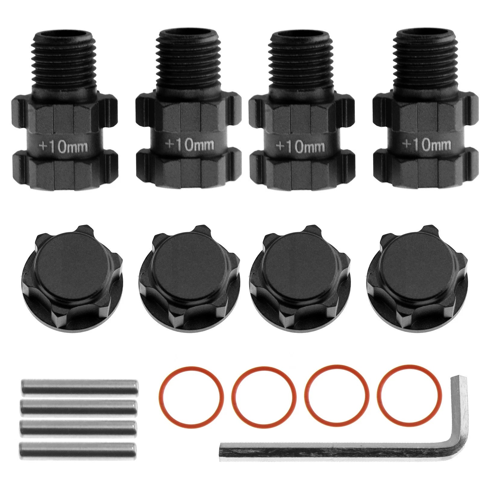 14mm To 17mm Wheel Hex Hub Adapter For Senton 4x4 Ar102667 (Red) Rc