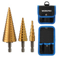 Workpro Step Drill Bit Set 1/4" Hex Shank Metric | Built Supply Co
