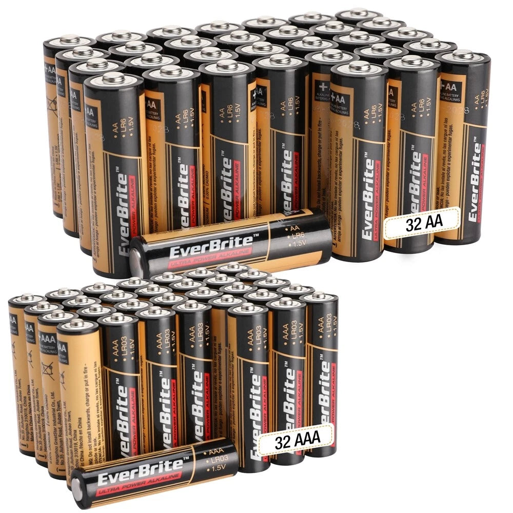 64-packs Aaa Alkaline Battery And Aa Alkaline Battery Triple/double A