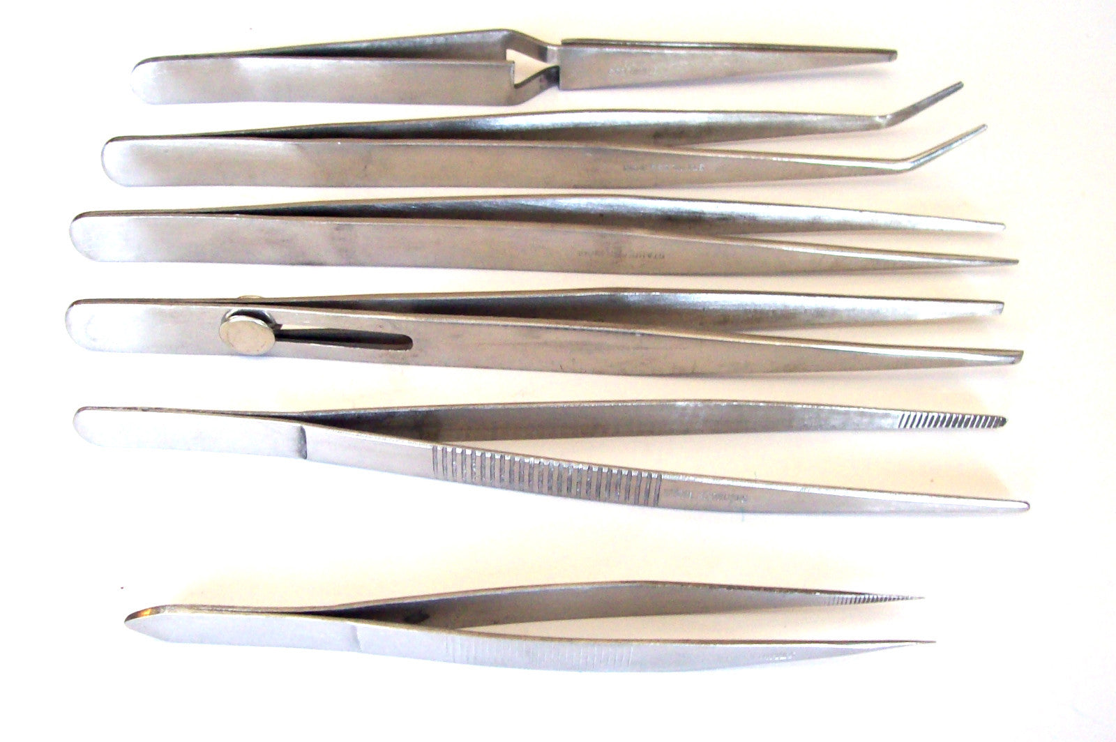 6pc Stainless Steel Tweezer Assortment Set