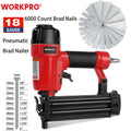 WORKPRO 18 Gauge Brad Nails 2''1-1/4'' 3/4'' 6000 Count Universal Brad Nails