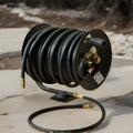 Continental 3/8” X 100' Air Hose W/manual Hand Crank Hose Reel &