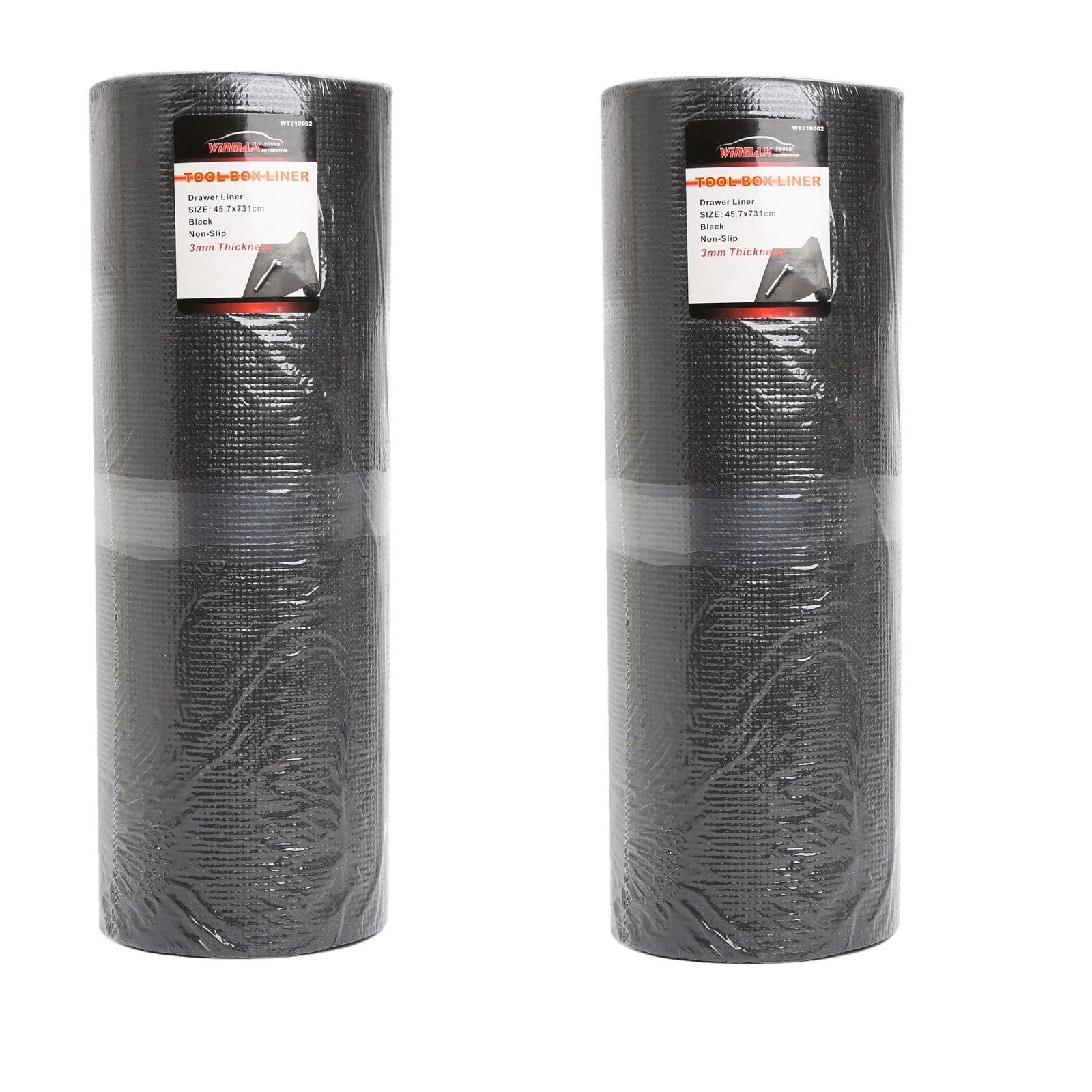 2PC Foam Rubber Tools Box Liner Drawer Black 3MM Non-Slip Shelf Liner 18x24ft