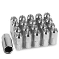 Close End M12x1.5 50mm Tall 20mm Od Silver Aluminum Jdm Lug