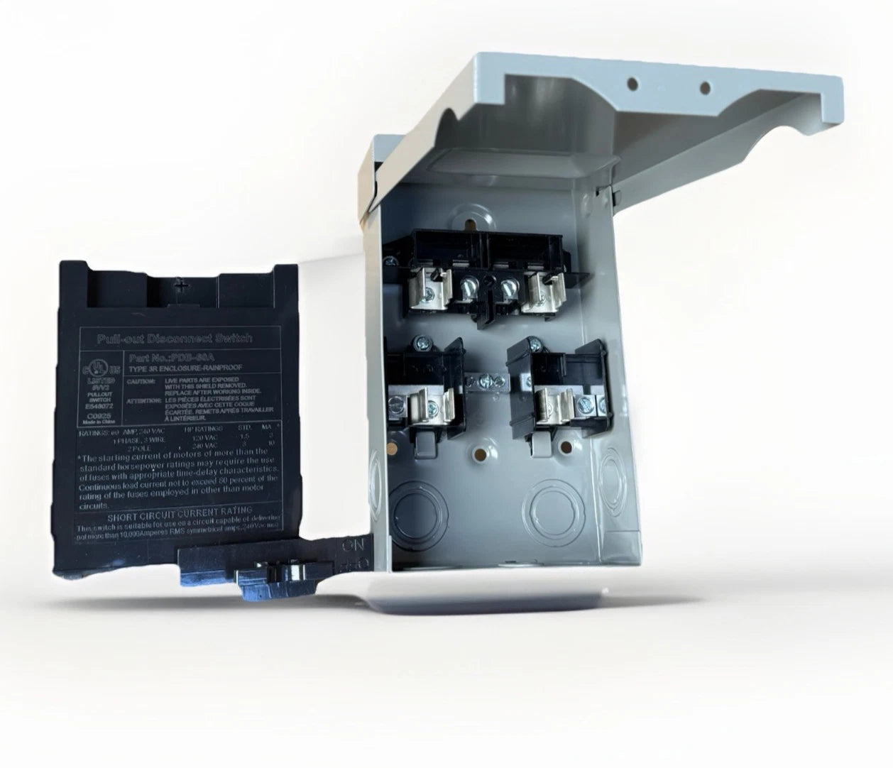 Ul 60amp Wall Mount Ac Pull Out Disconnect Switch 120/240vac 2 Pole