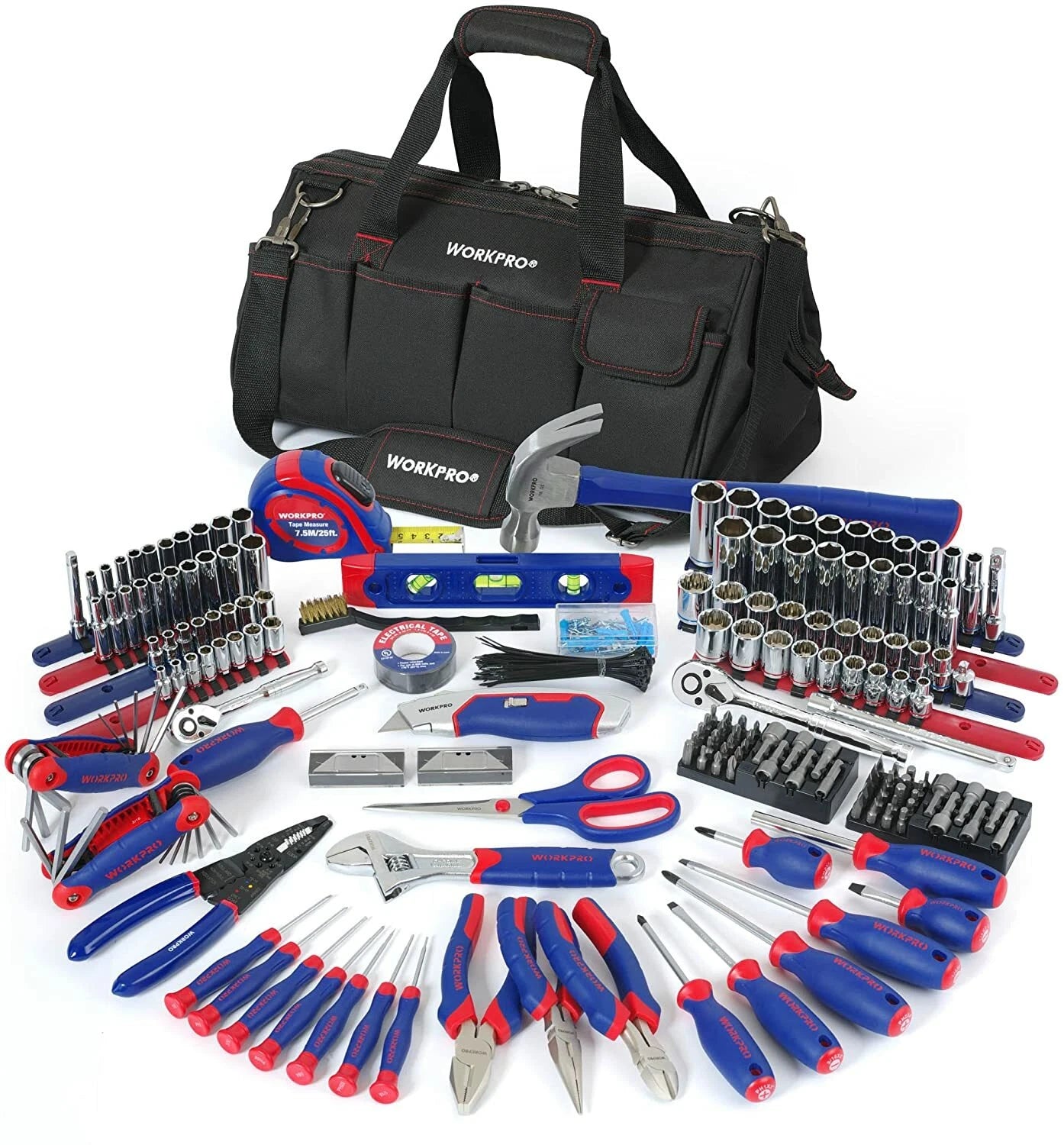 Workpro Mechanics Tool Sets Kit Socket Ratchet | Built Supply Co