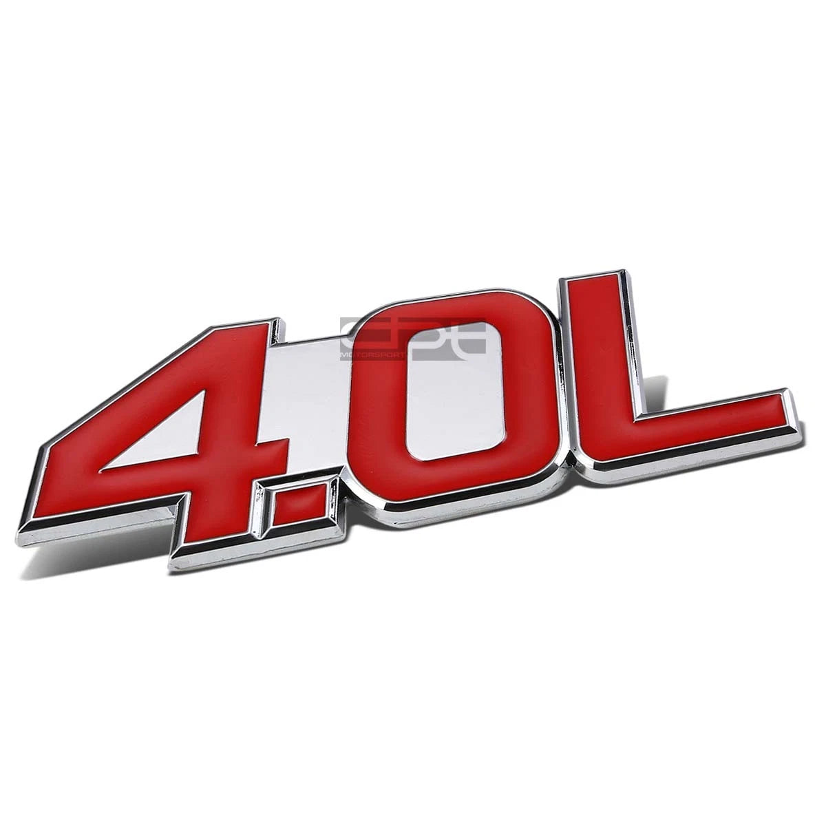 Metal Bumper Body Grill Fender Emblem Decal Logo Badge Chrome Red 4.0