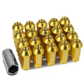 Open End M12x1.25 50mm Tall 25mm Od Gold Universal | Built Supply Co