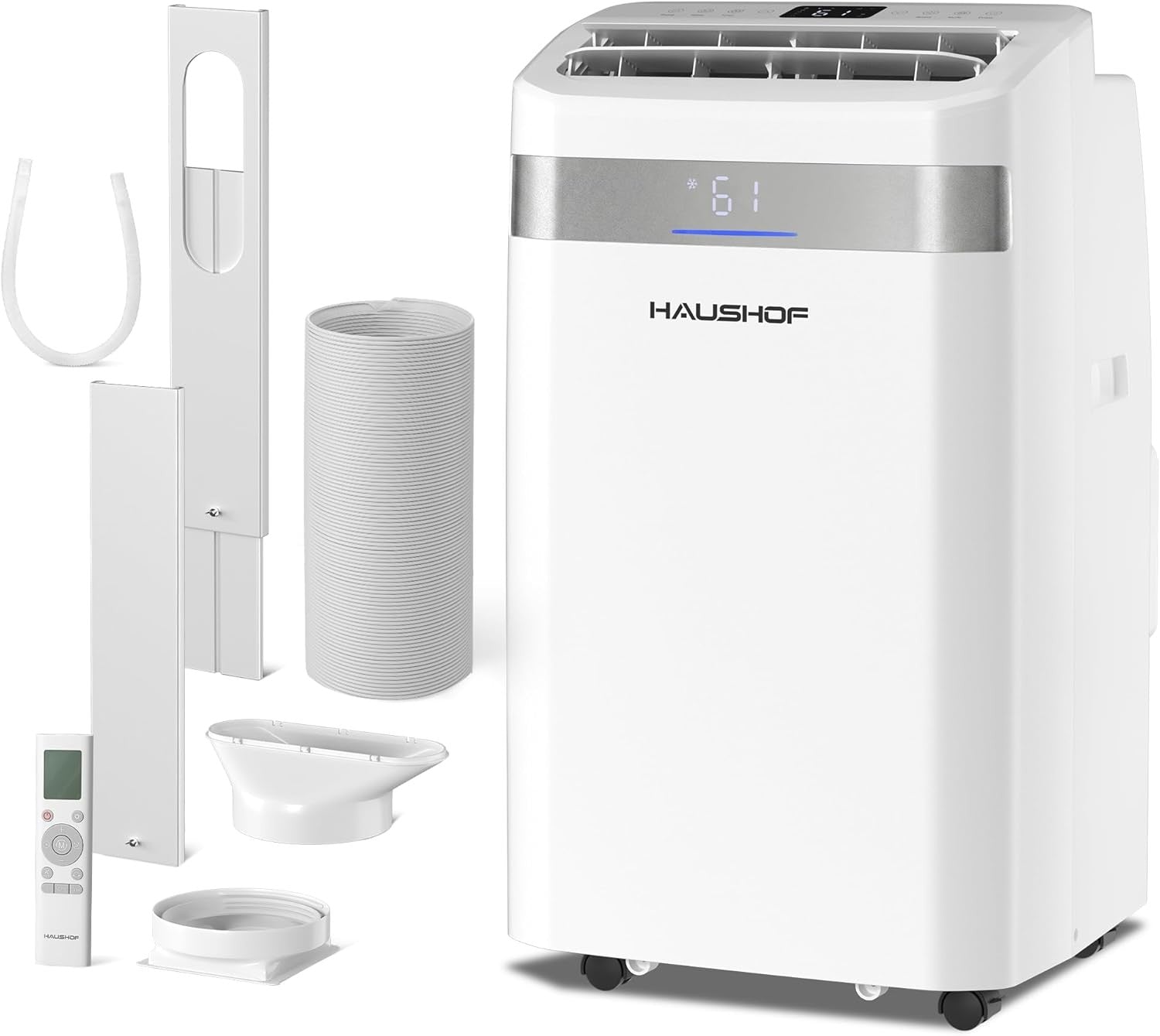 HAUSHOF 12000 BTU Portable Air Conditioners, AC with Cool, Fan, Dry &