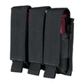 Hook And Loop Tactical Triple Multi-purpose Modular Mag Pouch - Black