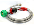 Propane Lp 4ft Stainless Hose 0-30PSI Adjustable High Pressure