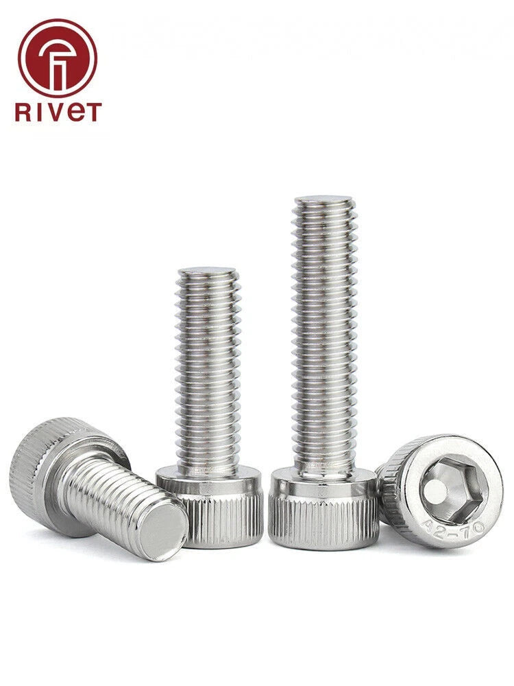 304 Stainless Steel Hex Socket Screw Cup Head Bolt M2 M3 M4 M5 M6 M8 M10 M12 M16