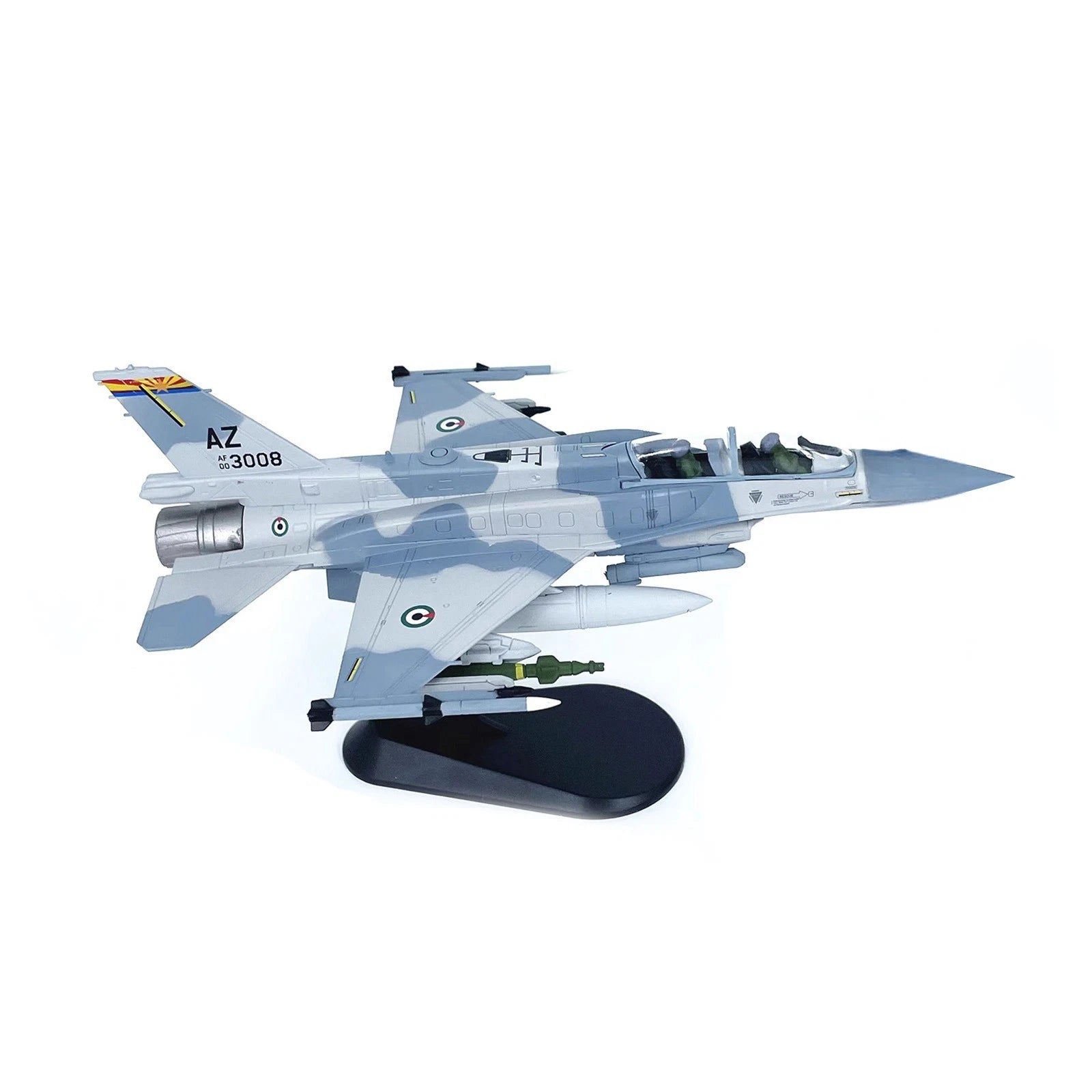 20cm Diecast Alloy 1/72 Scale Uae Air Force F-16f Fighter Model