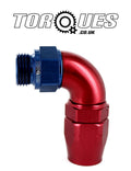 AN -12 (JIC -12) To 1/2" BSP MALE 90 Degree ULTRAFLOW Swivel Seal Hose