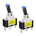 Blue Led Light Rocker Toggle Switch 12V 30a Spst 3 Pin For Car Boat