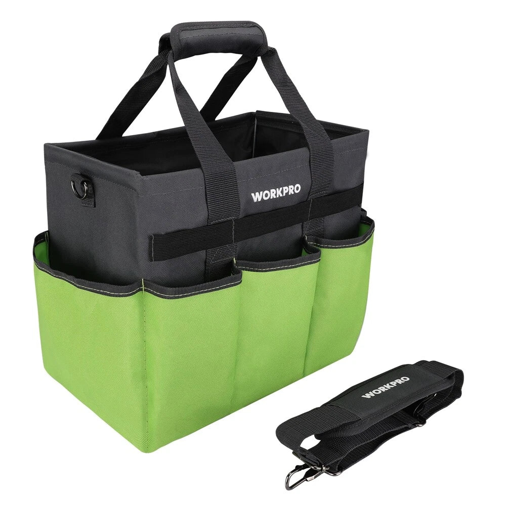 Workpro Garden Tote Bag Heavy Duty Gardening Tool Bag W/10 Pocket