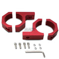 Fit 2"od Round Rack/bull Bar Brackets Pair Red | Built Supply Co