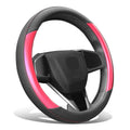 Perforated Leather W/ Metallic Pattern Insert Steering Wheel Cover