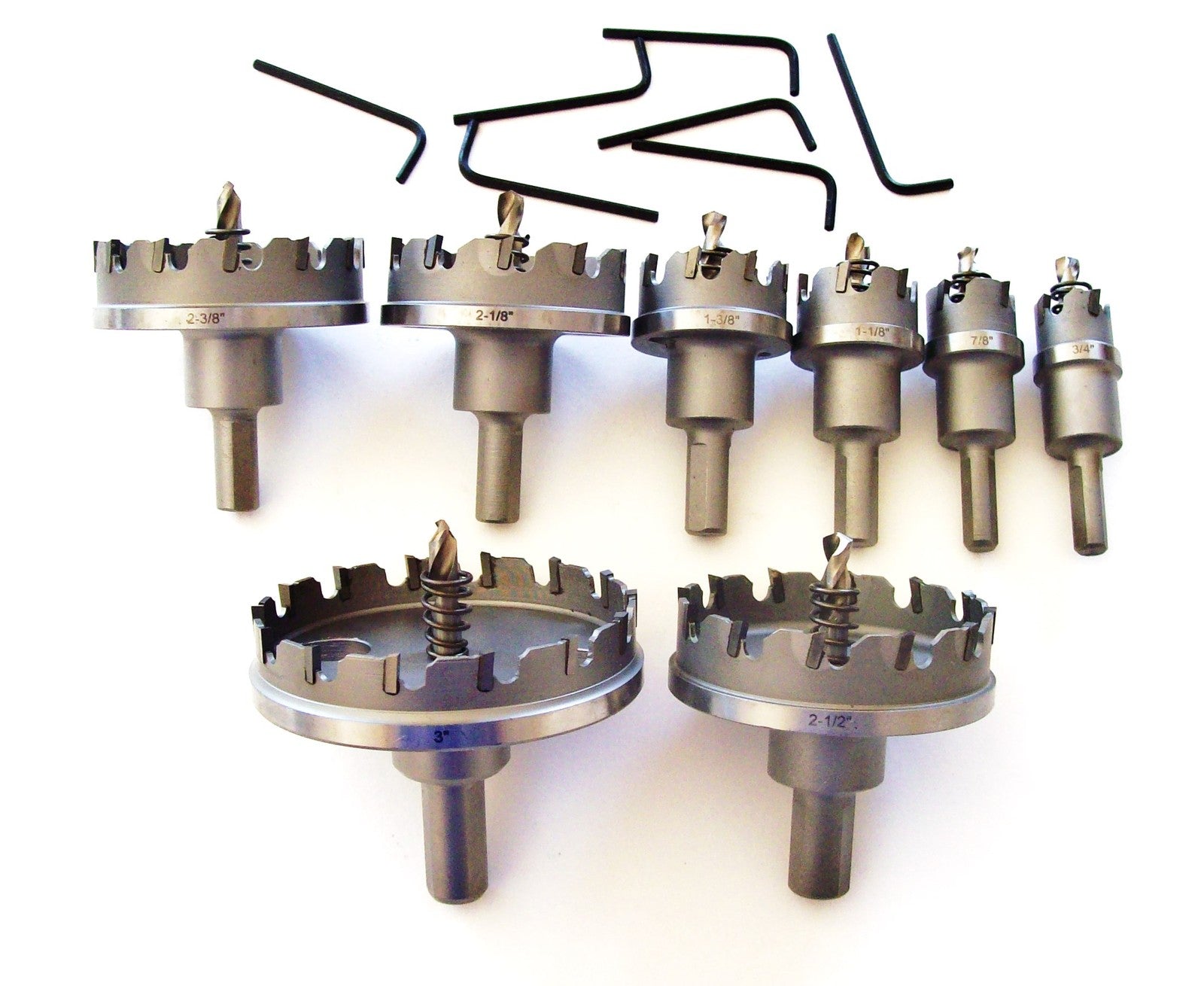 8pc K&W TCT Carbide Hole Cutter Set by K&W