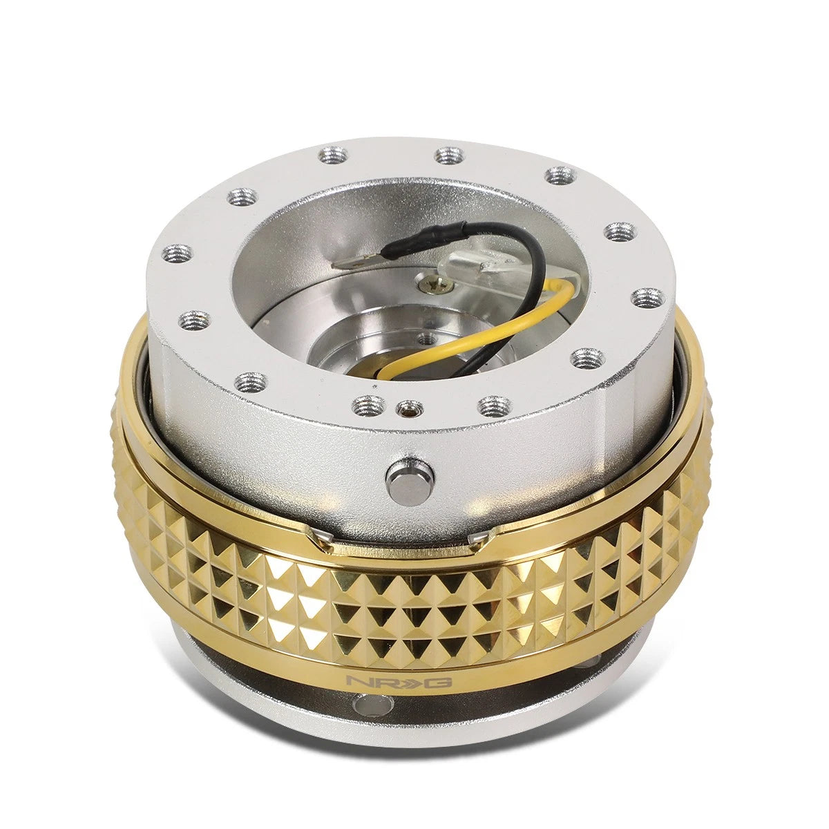 Nrg Aluminum Steering Wheel Quick Release Gen 2.1 Silver/chrome Gold