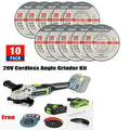 Workpro 20V Cordless Angle Grinder Kit W/ 4.0ah /10pk Metal Grinding