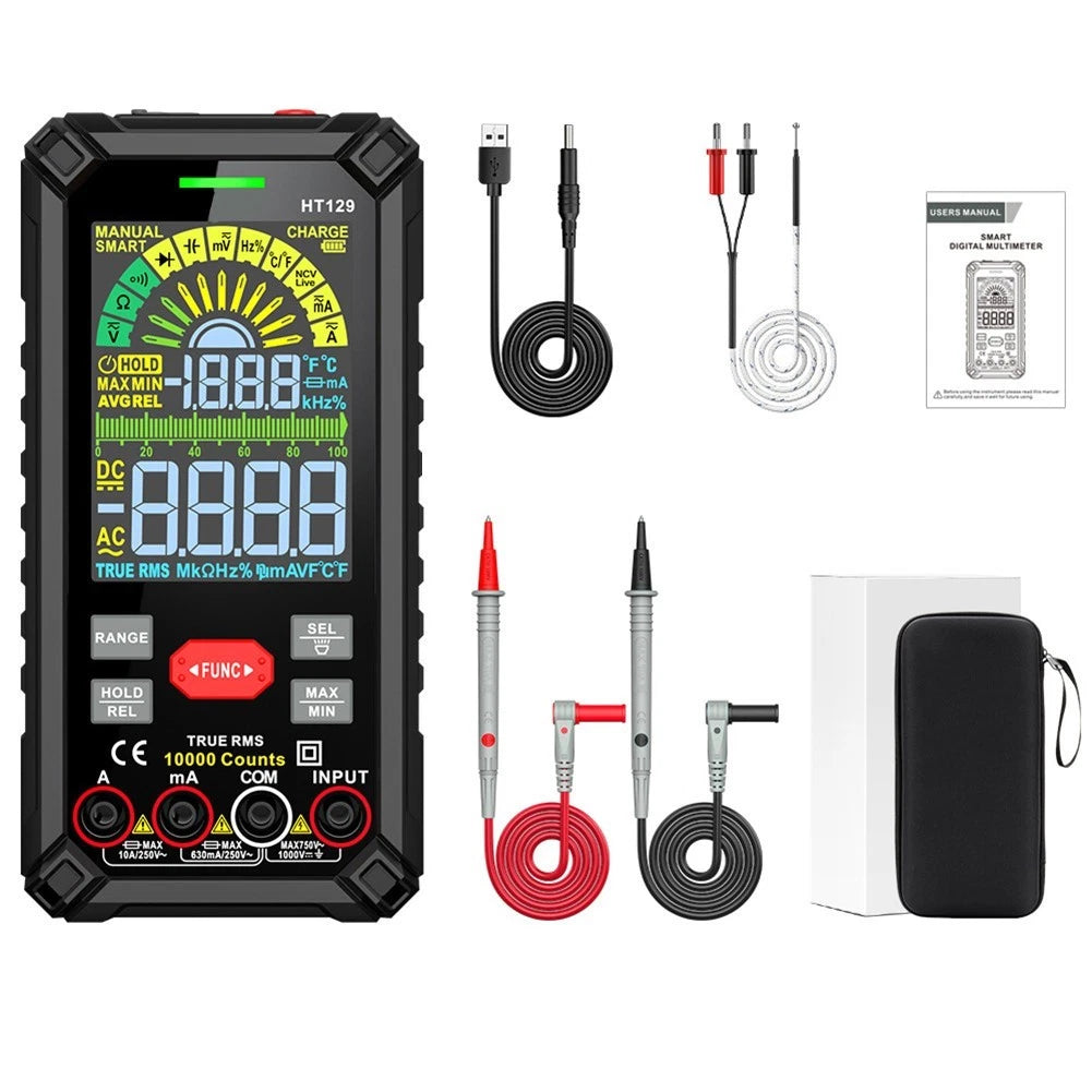 Ht129 Digital Multimeter With Acdc Measurement And Built In Flashlight