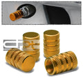Aluminum Tire/rim Valve Air Port Dust Cover Stems Cap/caps+grip Gold