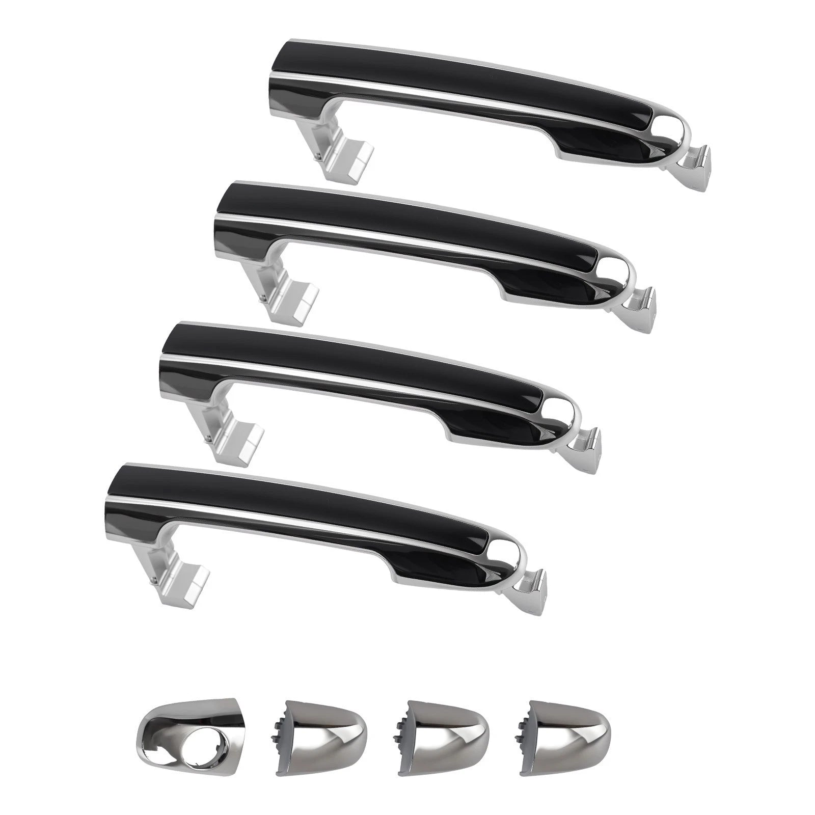 Exterior Door Handle Set for Hyundai Sonata 2005-2010 82652-3K010 4PCS Black
