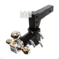 Tri-Ball Swivel 13" Adjustable Trailer Tow Hitch Mount 2" Receivers Solid Shank