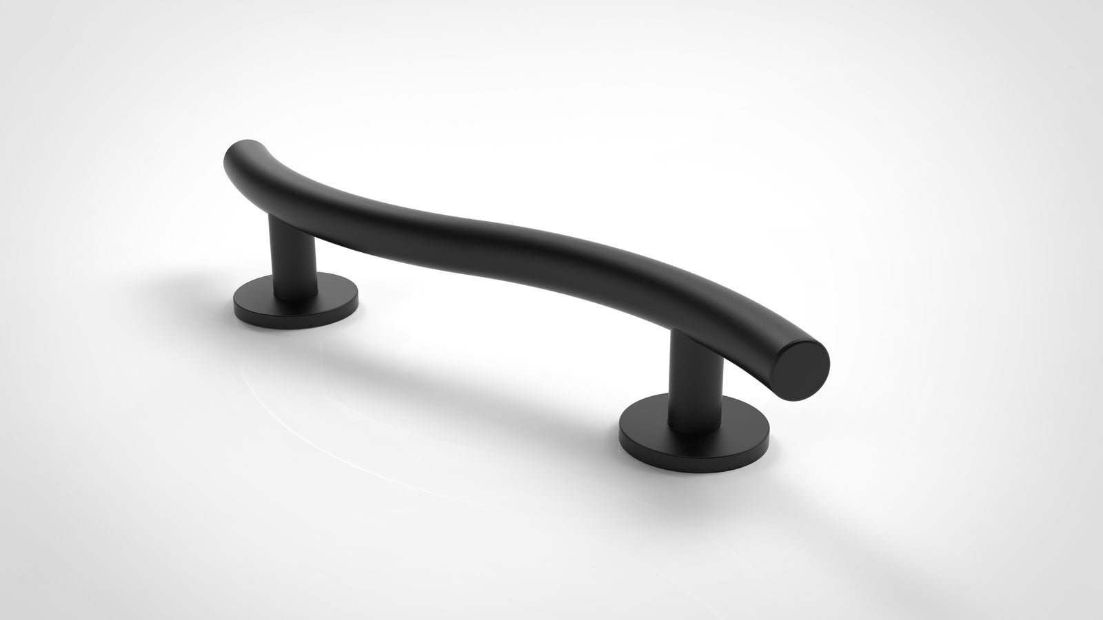 Nyma Luxury Style Curved Grab Rail - Matt Black