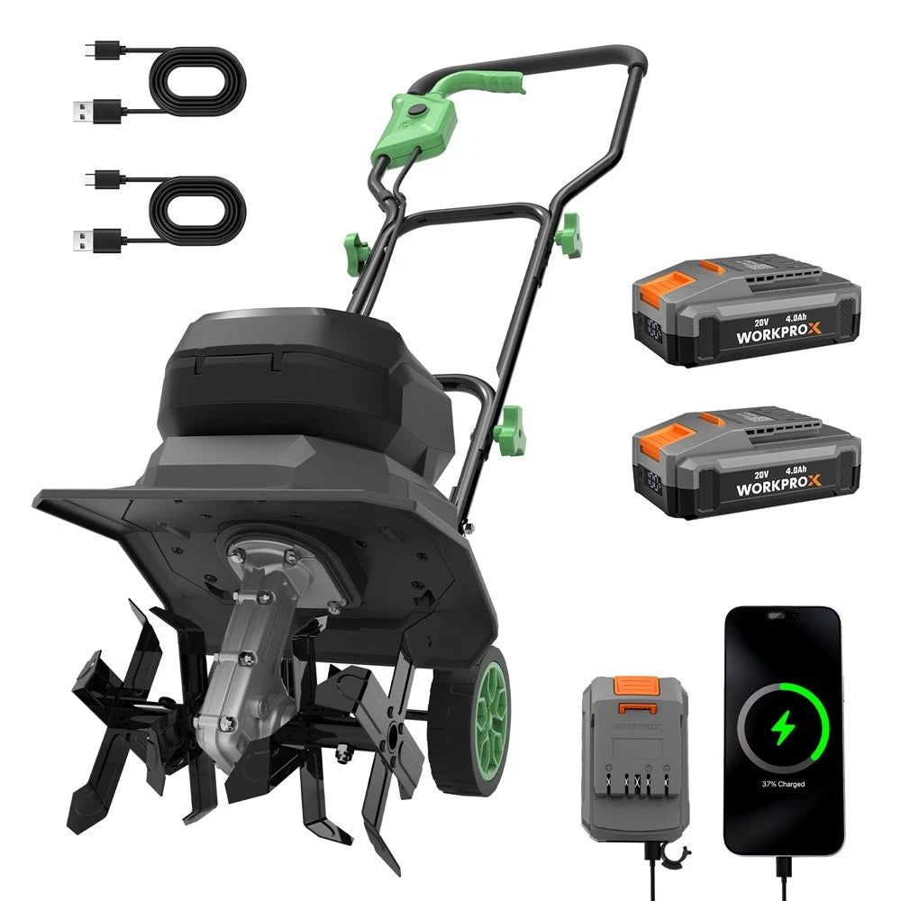 Workprox 40V Cordless Tiller Cultivator 12" Garden | Built Supply Co