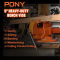 Pony Heavy-duty Bench Vise 5-inch Utility | Built Supply Co