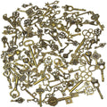Lot Vintage Style Antique Mixed Skeleton Keys Furniture Cabinet Old