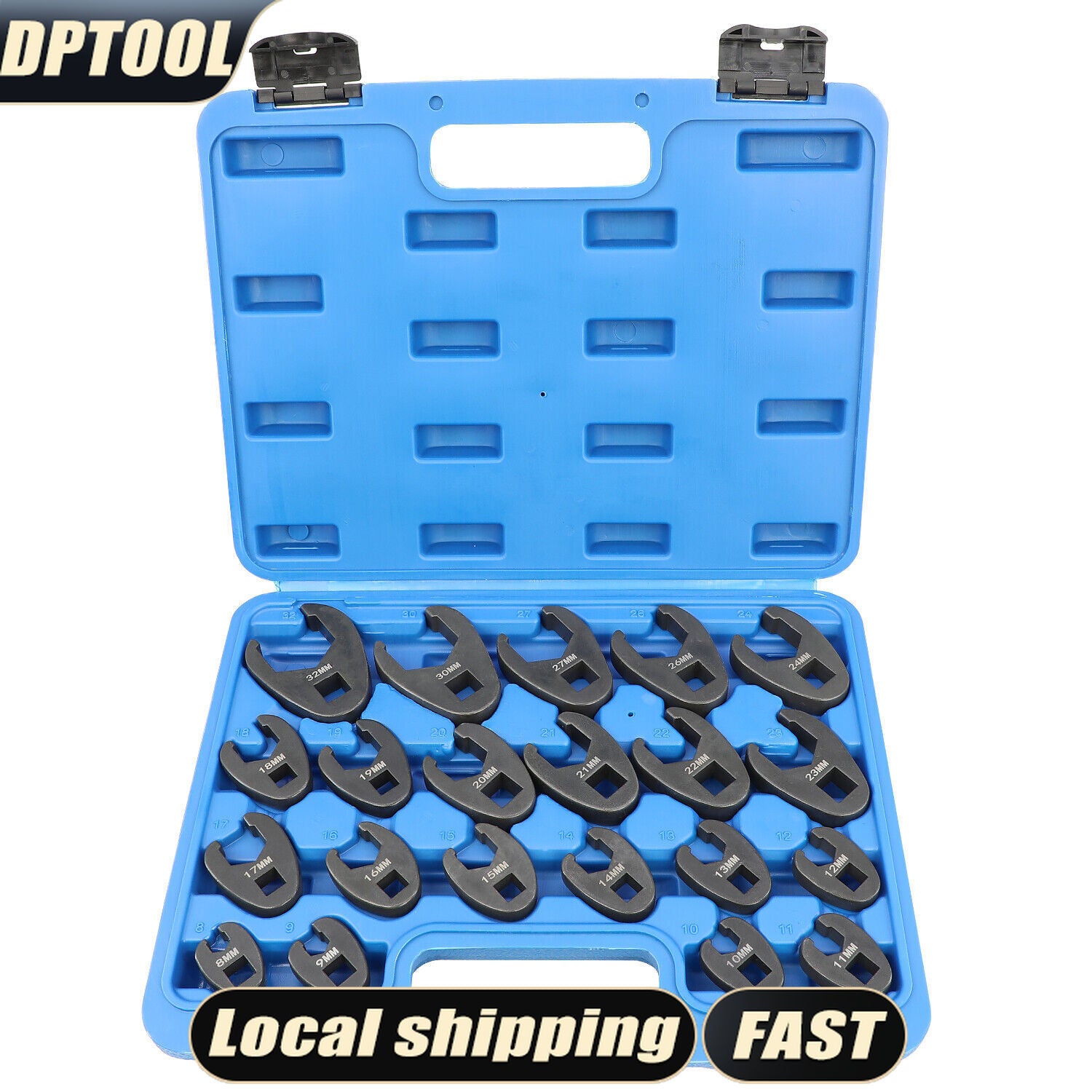 21PCS Crows foot Wrench Set 1/2" and 3/8” Drive Flare Nut Crowfoot