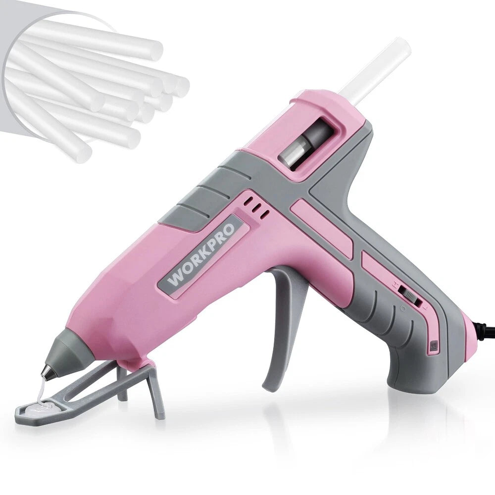 Workpro 60/100W Dual Temp Hot Glue Gun Full Size Glue Gun Glue Sticks